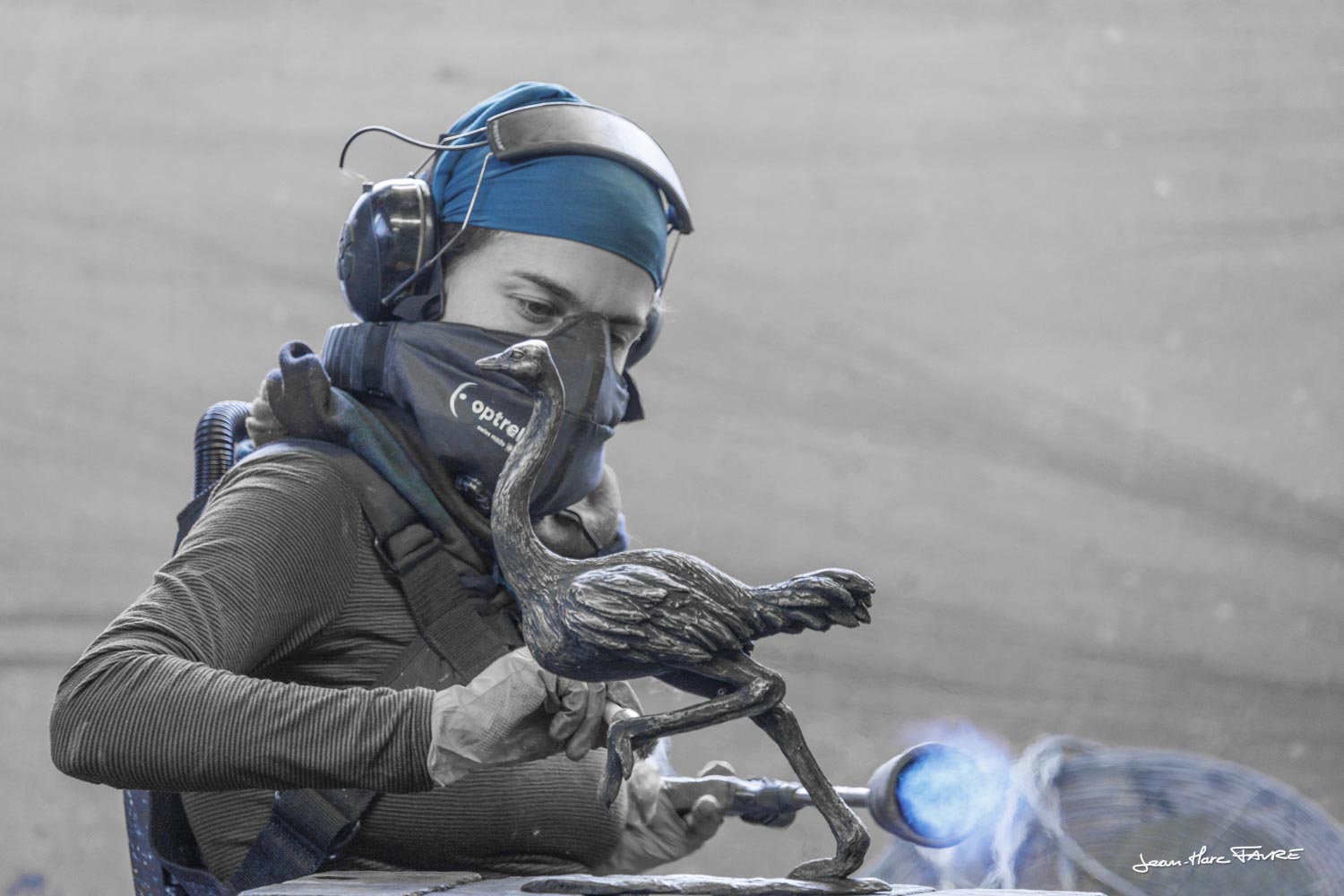 Pierre Margara chez son fondeur Adobati