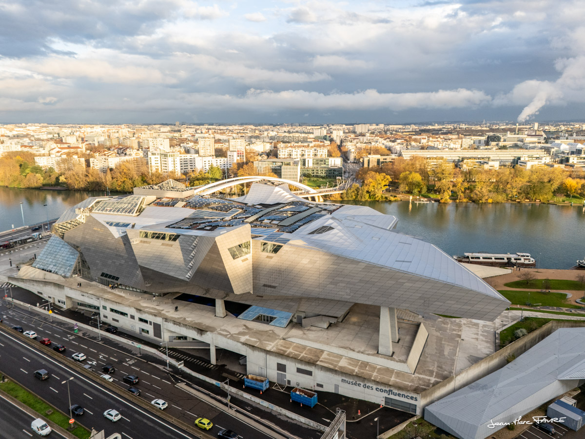 Musée des confluences vu drone