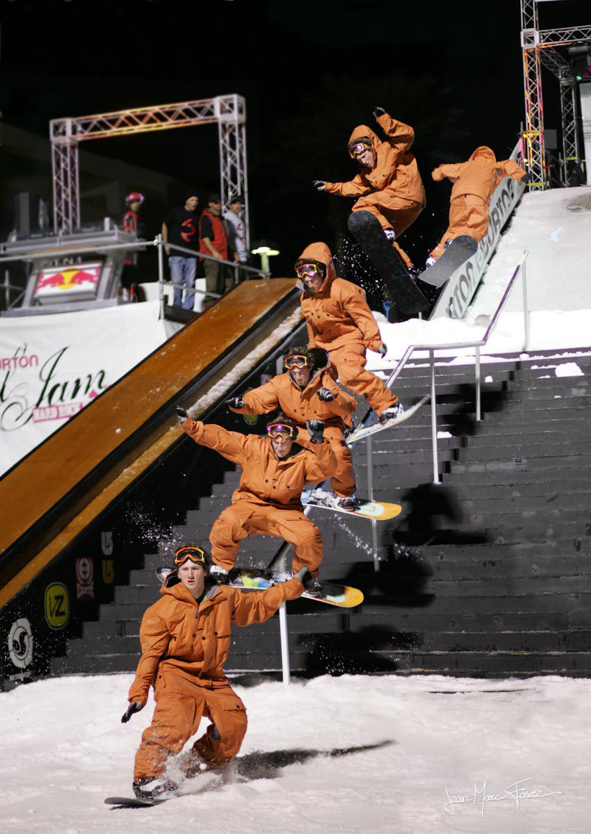 photo sequence snowboard